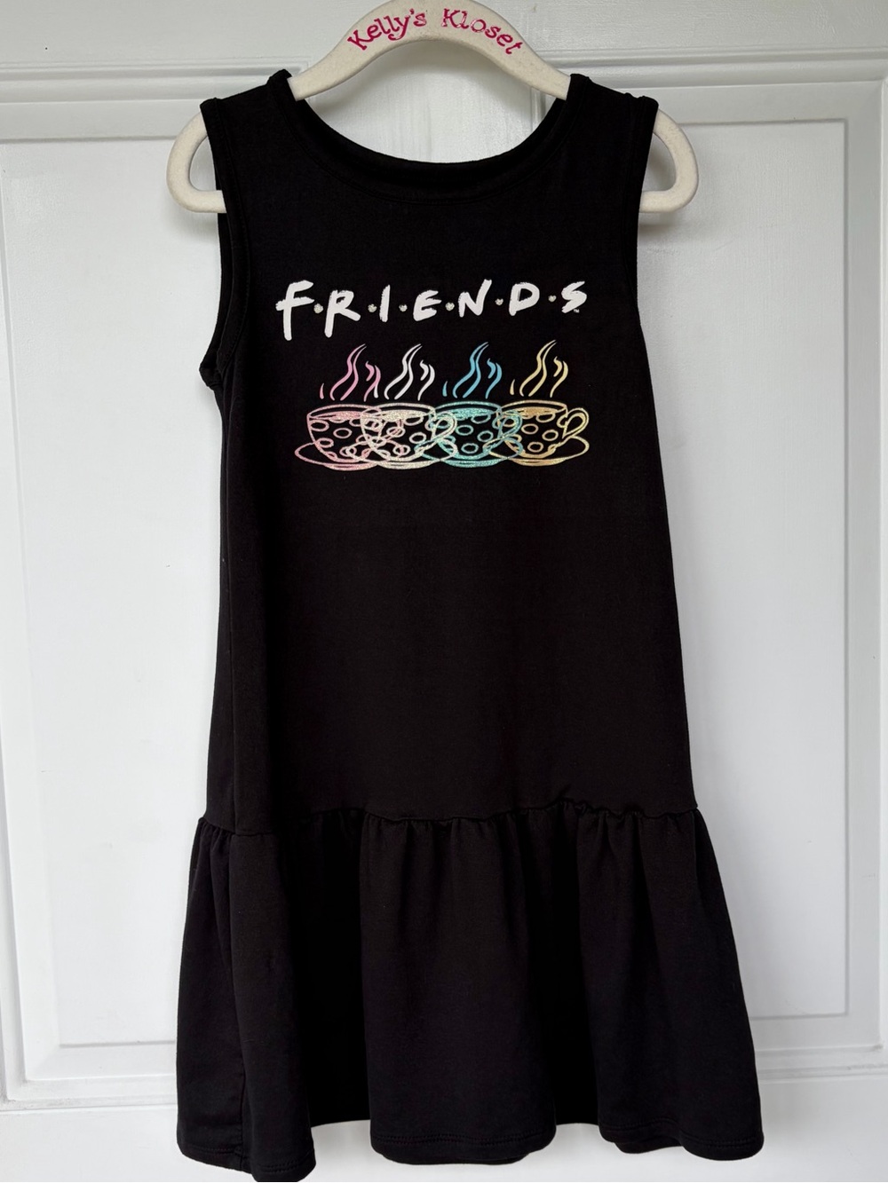 •Friends• Girls Ruffle Hem Sleeveless Dress – Size Small (6/6X)